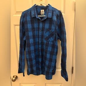 Quiksilver Navy Checkered Shirt
